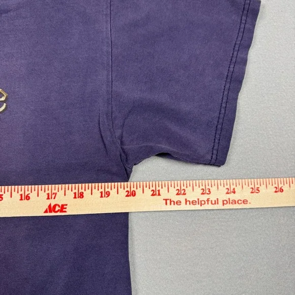 Vintage Delta Pro Weight Jesus T-Shirt Desperate Times Purple Mens Medium - Picture 4 of 8